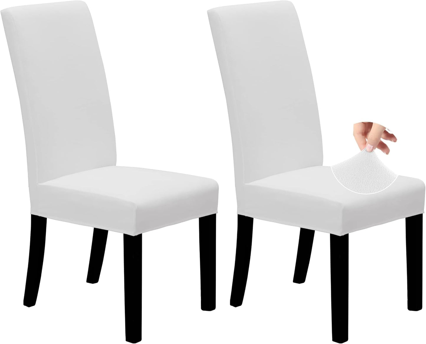 Easy-Going Dining Chair Covers Stretch Dining Room Chair Covers Set of 4, Parsons Chair Slipcovers for Dining Room, Ceremony, Banquet, Ivory