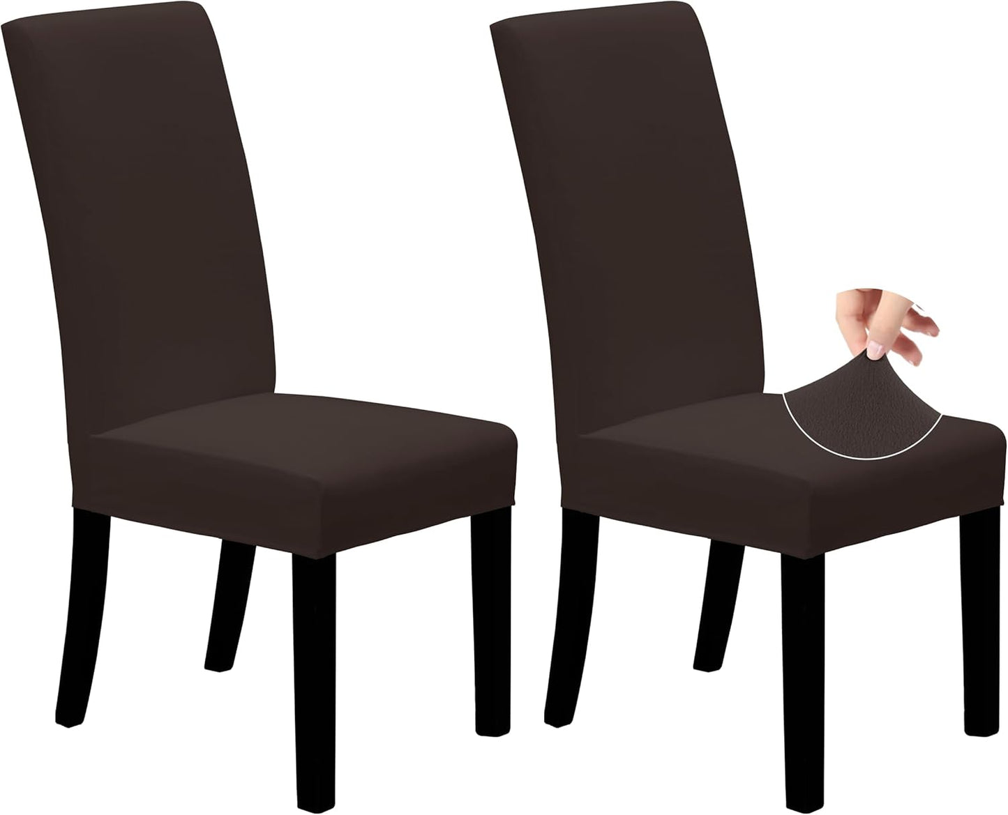 Easy-Going Dining Chair Covers Stretch Dining Room Chair Covers Set of 4, Parsons Chair Slipcovers for Dining Room, Ceremony, Banquet, Ivory