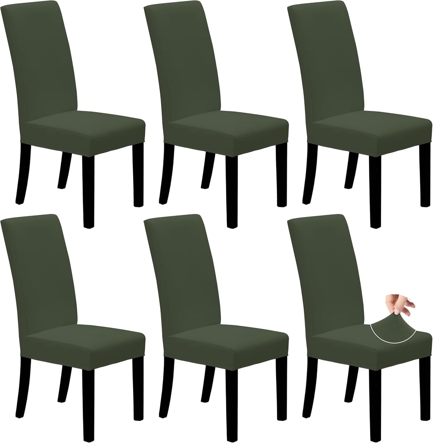 Easy-Going Dining Chair Covers Stretch Dining Room Chair Covers Set of 4, Parsons Chair Slipcovers for Dining Room, Ceremony, Banquet, Ivory