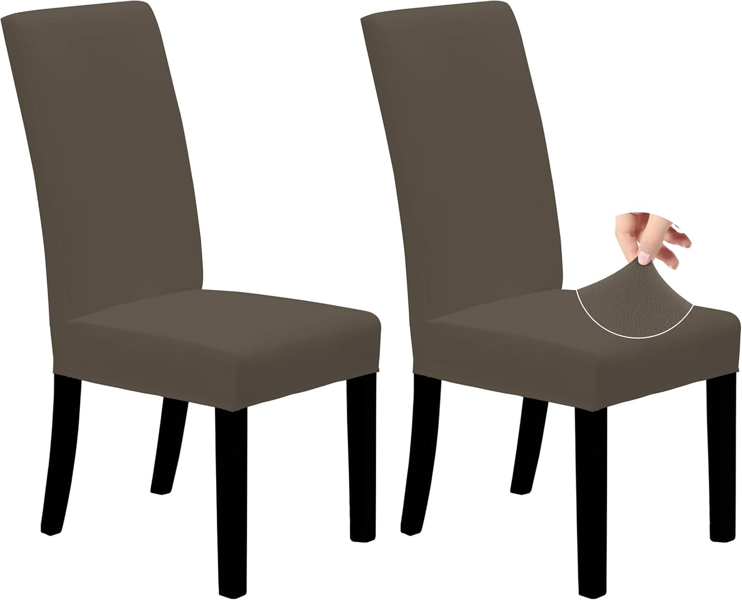 Easy-Going Dining Chair Covers Stretch Dining Room Chair Covers Set of 4, Parsons Chair Slipcovers for Dining Room, Ceremony, Banquet, Ivory