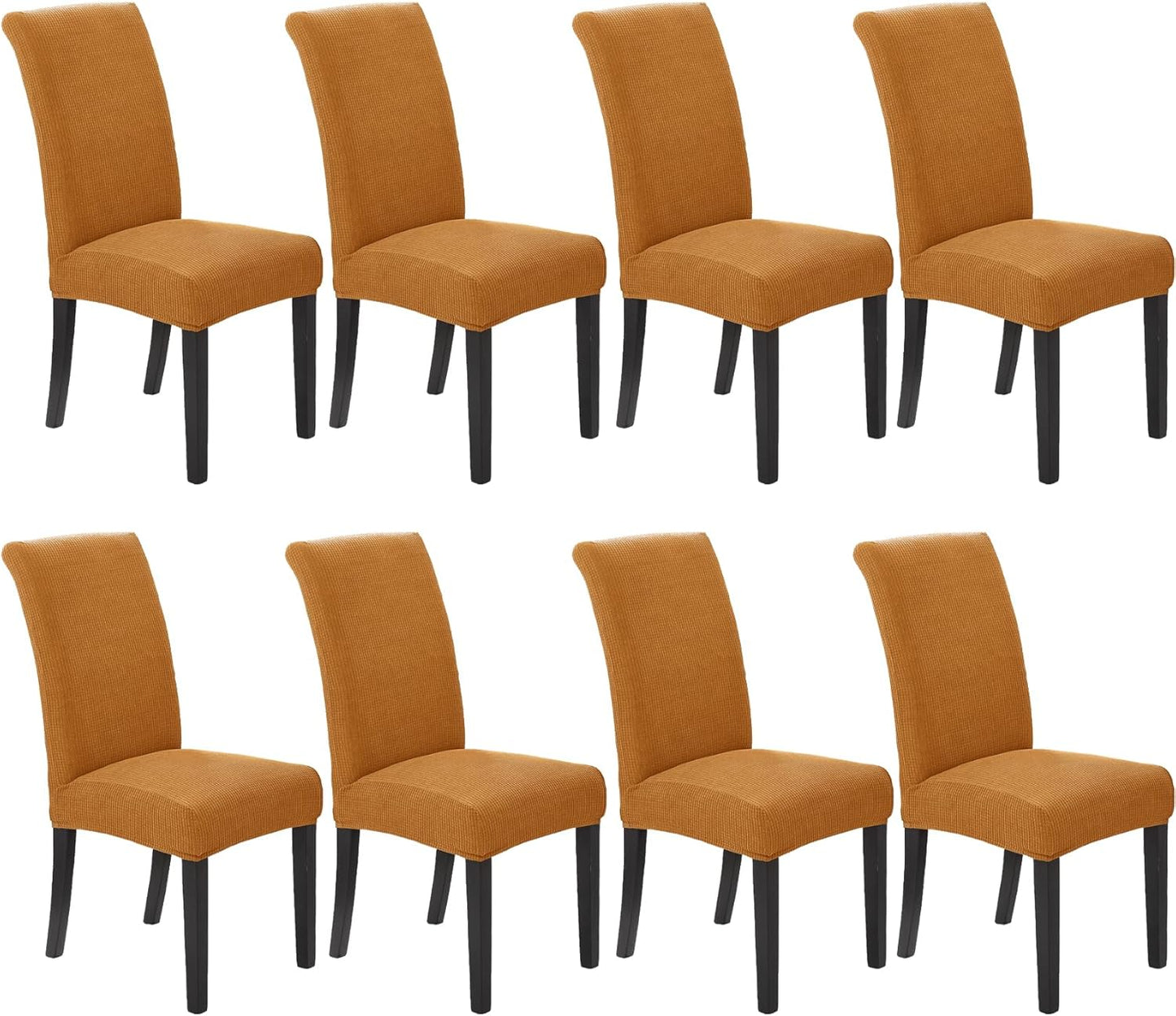 Howhic Stretch Chair Covers for Dining Room Set of 4, Removable Washable Dining Room Chair Covers, Dining Chair Slipcovers Seat Protector, Great for Home and Banquet Decoration (Ivory, 4 Pack)