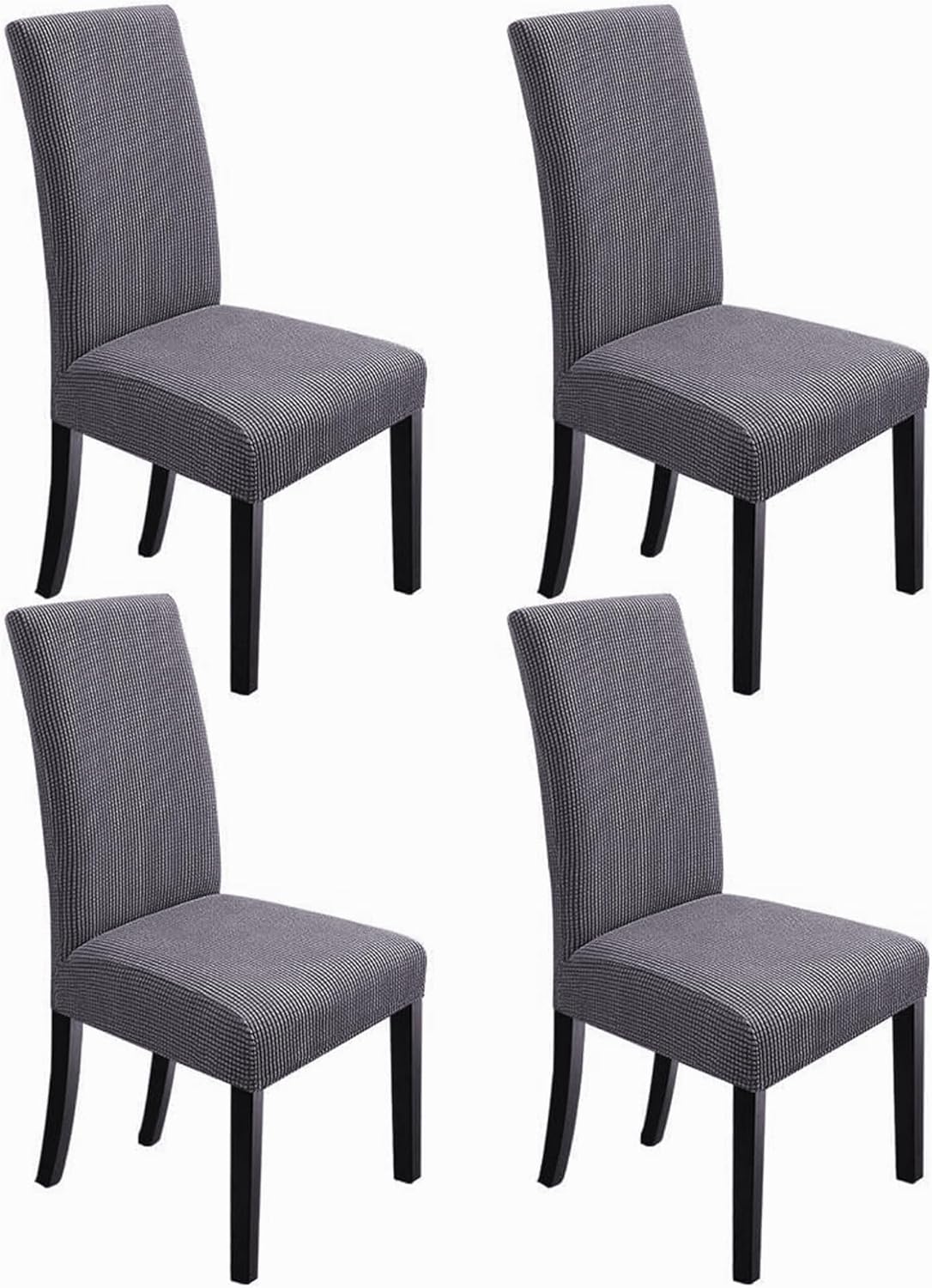 NORTHERN BROTHERS Dining Room Chair Covers Set of 6, Removable Washable Chair Covers for Dining Chairs Stretch Parson Chair Slipcover, Khaki