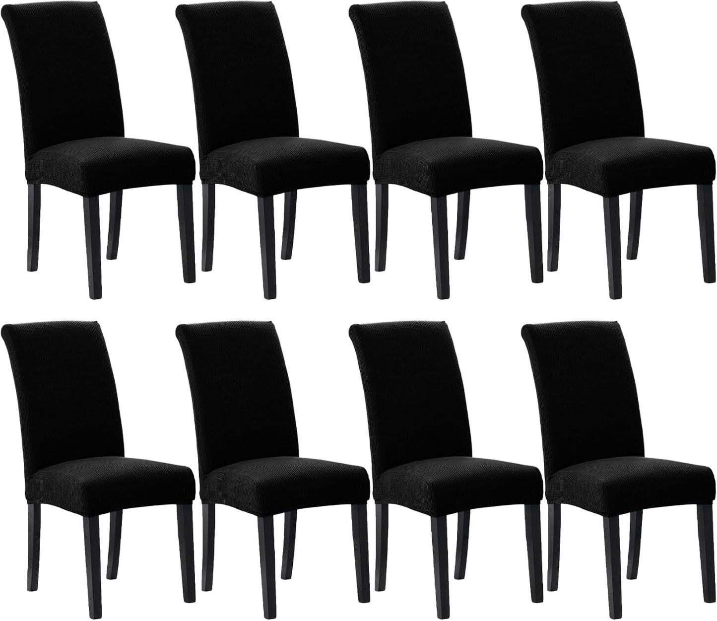 Howhic Stretch Chair Covers for Dining Room Set of 4, Removable Washable Dining Room Chair Covers, Dining Chair Slipcovers Seat Protector, Great for Home and Banquet Decoration (Ivory, 4 Pack)