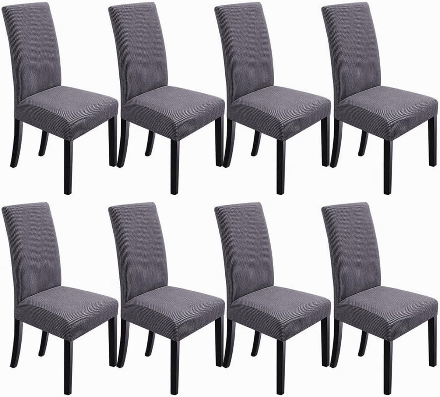 NORTHERN BROTHERS Dining Room Chair Covers Set of 6, Removable Washable Chair Covers for Dining Chairs Stretch Parson Chair Slipcover, Khaki