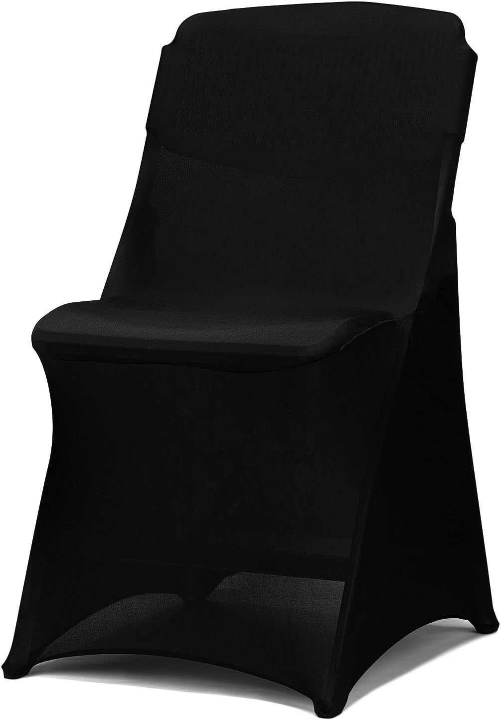 10 Pack White Folding Chair Covers for Party, Spandex Chair Covers for Wedding, Stretch Seat Cover 10 Pieces, Universal Fitted Polyester Slipcovers for Dining Chairs, Parties & Banquet (10 PCS)