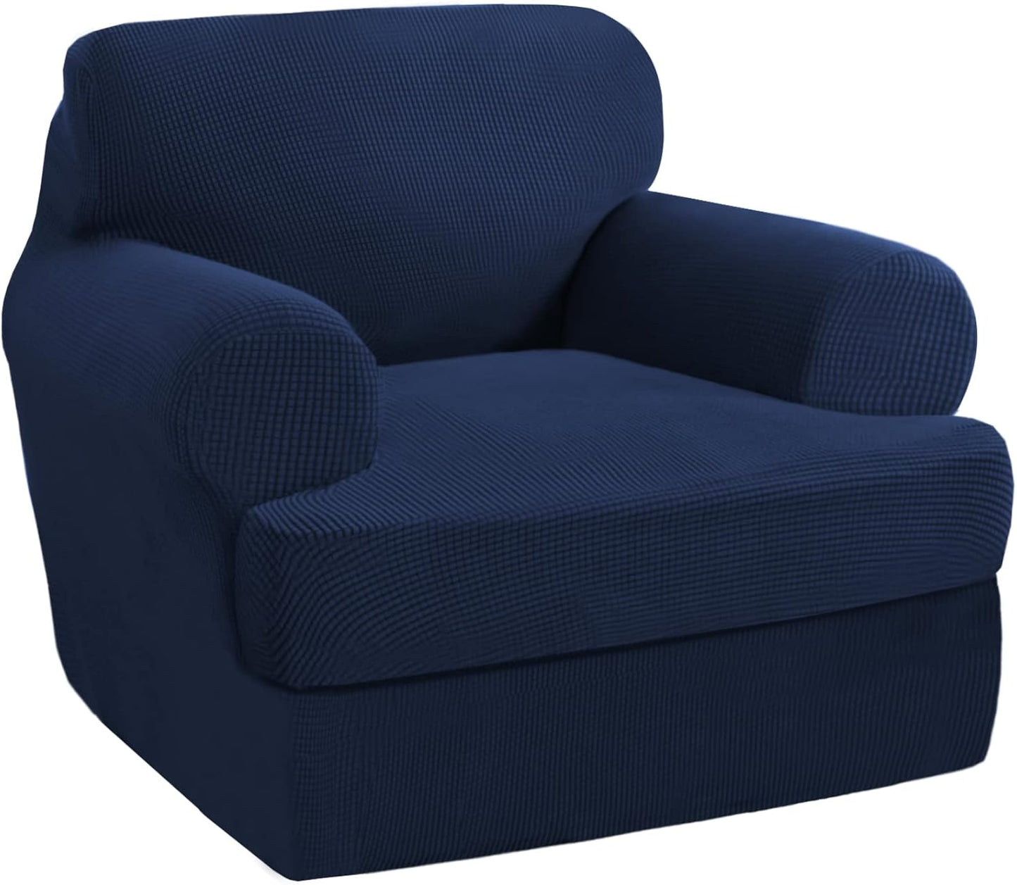 PrinceDeco T Cushion Sofa Slipcover 4 Pieces Sofa Covers for T Cushion Couch Soft Sofa Slip Covers Furniture Protector with 3 Individual T Shape Seat Covers (72"-90"), Island Fossi