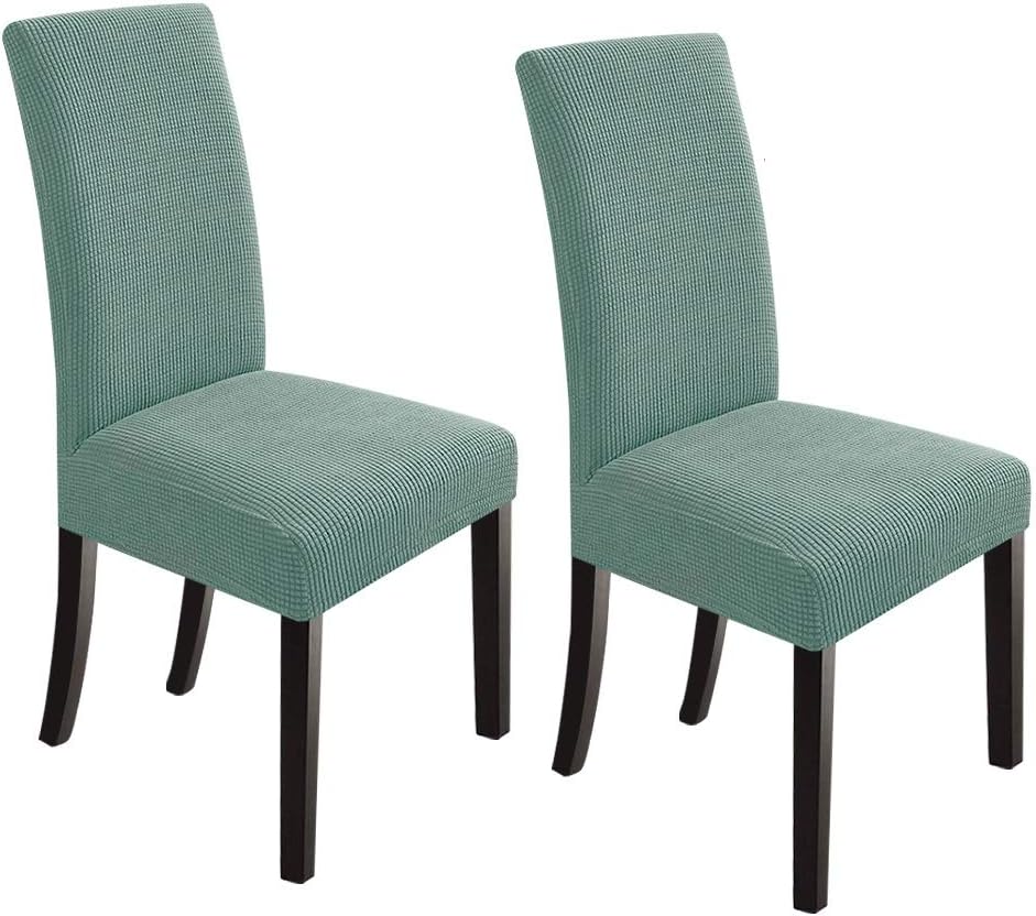 NORTHERN BROTHERS Dining Room Chair Covers Set of 6, Removable Washable Chair Covers for Dining Chairs Stretch Parson Chair Slipcover, Khaki