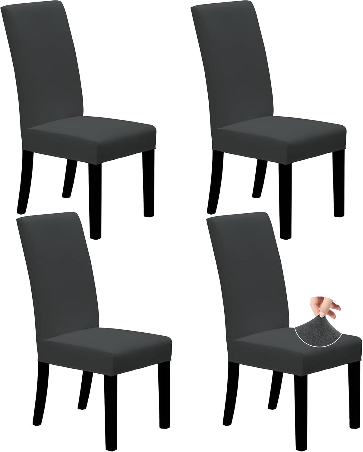 Easy-Going Dining Chair Covers Stretch Dining Room Chair Covers Set of 4, Parsons Chair Slipcovers for Dining Room, Ceremony, Banquet, Ivory