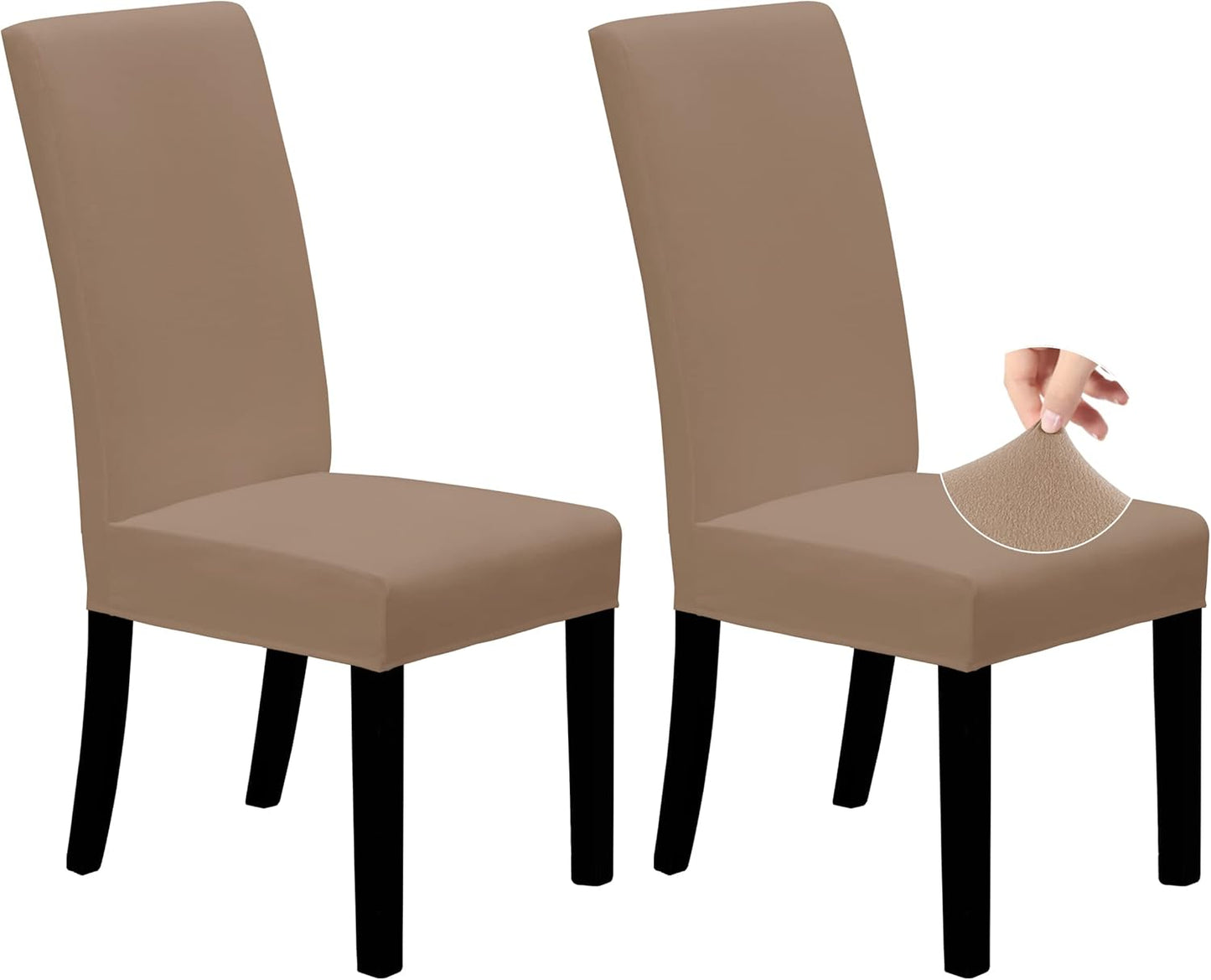 Easy-Going Dining Chair Covers Stretch Dining Room Chair Covers Set of 4, Parsons Chair Slipcovers for Dining Room, Ceremony, Banquet, Ivory