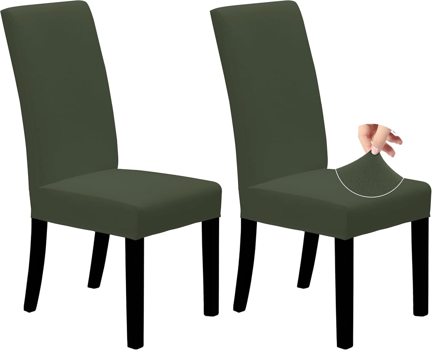 Easy-Going Dining Chair Covers Stretch Dining Room Chair Covers Set of 4, Parsons Chair Slipcovers for Dining Room, Ceremony, Banquet, Ivory