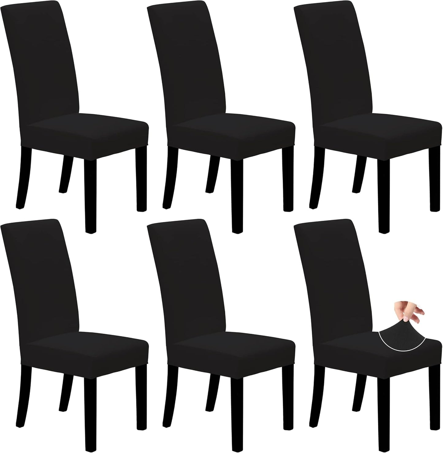 Easy-Going Dining Chair Covers Stretch Dining Room Chair Covers Set of 4, Parsons Chair Slipcovers for Dining Room, Ceremony, Banquet, Ivory