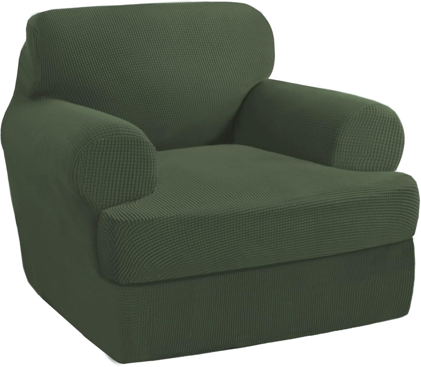 PrinceDeco T Cushion Sofa Slipcover 4 Pieces Sofa Covers for T Cushion Couch Soft Sofa Slip Covers Furniture Protector with 3 Individual T Shape Seat Covers (72"-90"), Island Fossi