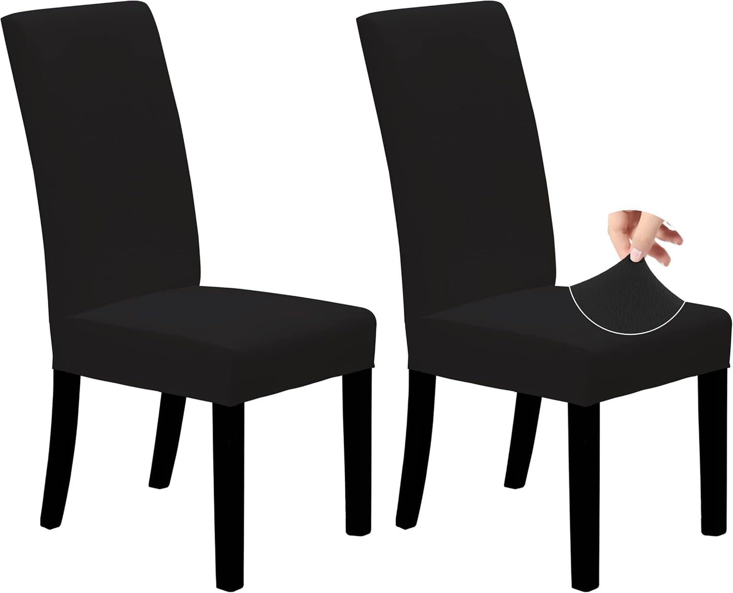 Easy-Going Dining Chair Covers Stretch Dining Room Chair Covers Set of 4, Parsons Chair Slipcovers for Dining Room, Ceremony, Banquet, Ivory