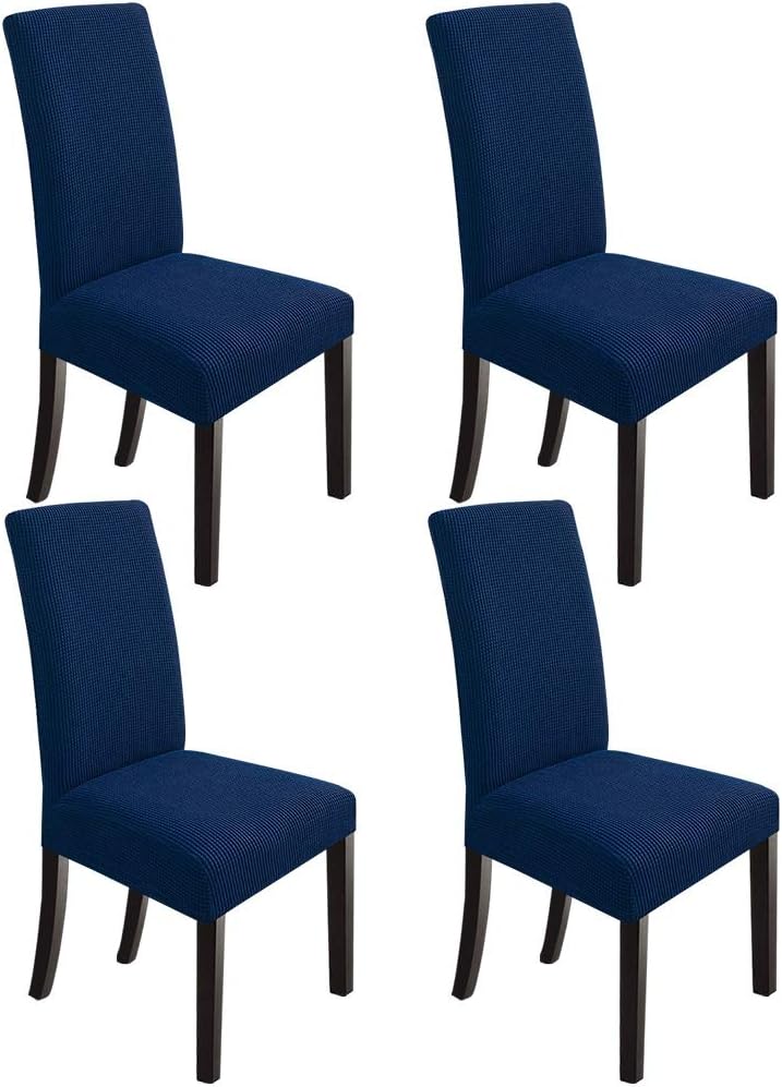 NORTHERN BROTHERS Dining Room Chair Covers Set of 6, Removable Washable Chair Covers for Dining Chairs Stretch Parson Chair Slipcover, Khaki