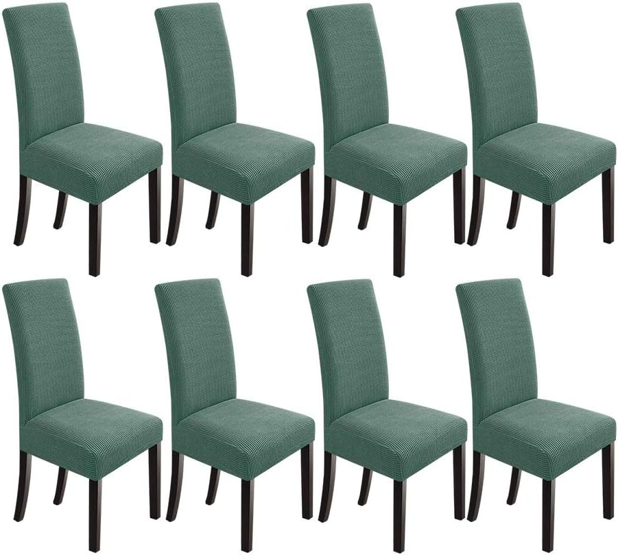 NORTHERN BROTHERS Dining Room Chair Covers Set of 6, Removable Washable Chair Covers for Dining Chairs Stretch Parson Chair Slipcover, Khaki