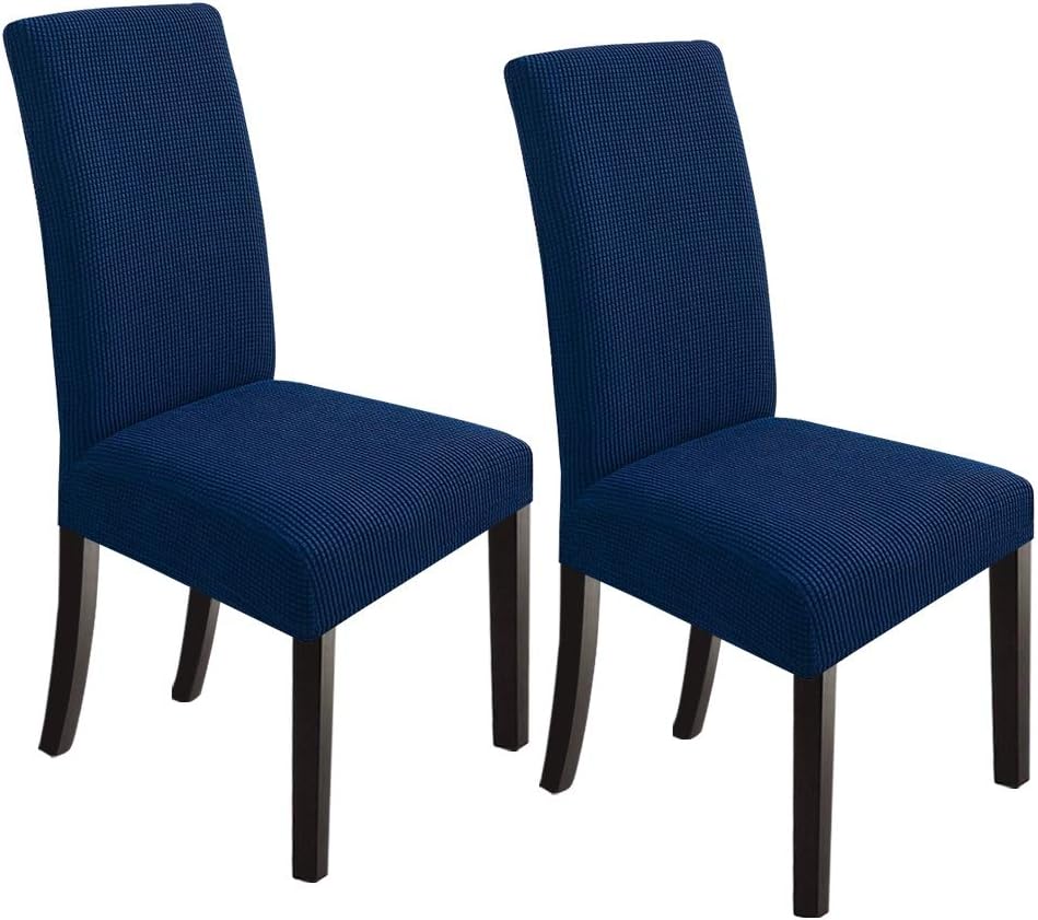 NORTHERN BROTHERS Dining Room Chair Covers Set of 6, Removable Washable Chair Covers for Dining Chairs Stretch Parson Chair Slipcover, Khaki