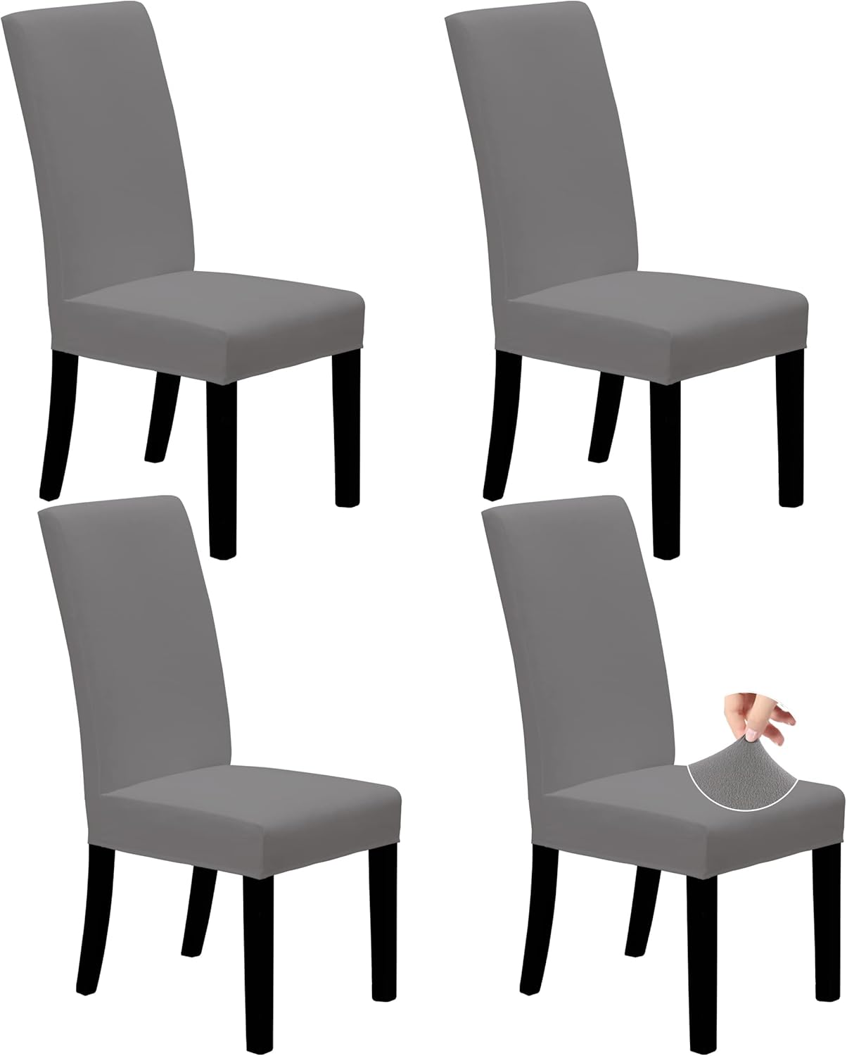 Easy-Going Dining Chair Covers Stretch Dining Room Chair Covers Set of 4, Parsons Chair Slipcovers for Dining Room, Ceremony, Banquet, Ivory