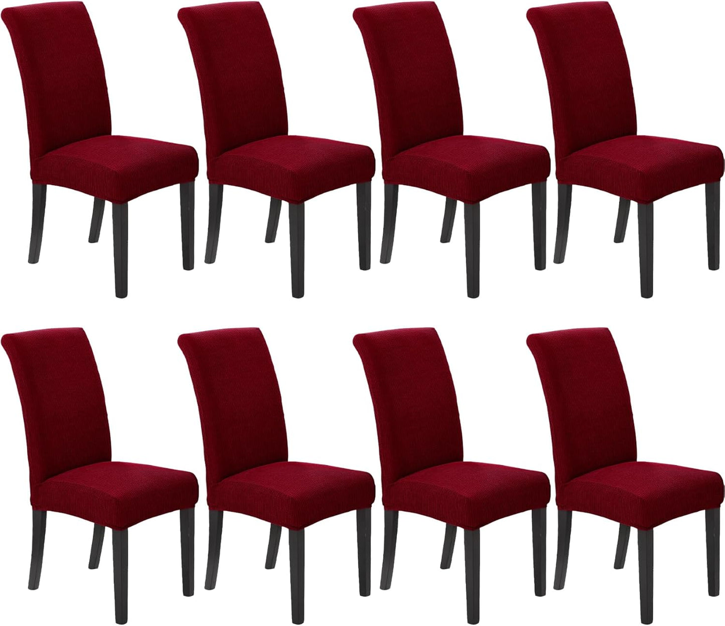 Howhic Stretch Chair Covers for Dining Room Set of 4, Removable Washable Dining Room Chair Covers, Dining Chair Slipcovers Seat Protector, Great for Home and Banquet Decoration (Ivory, 4 Pack)