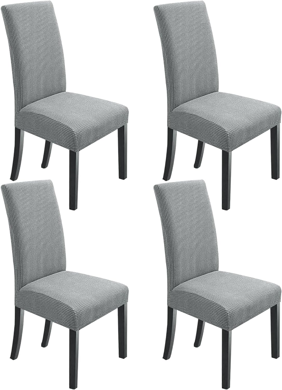 NORTHERN BROTHERS Dining Room Chair Covers Set of 6, Removable Washable Chair Covers for Dining Chairs Stretch Parson Chair Slipcover, Khaki