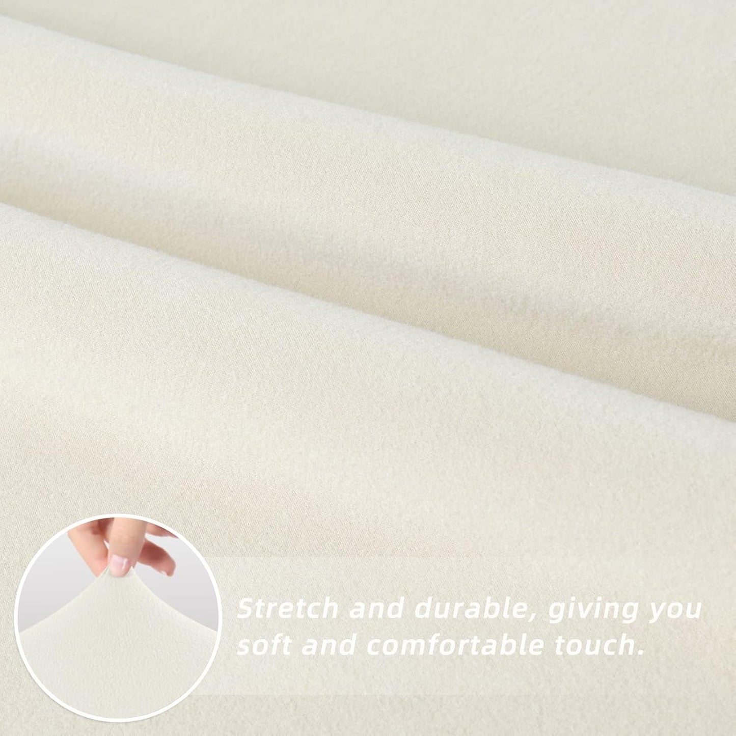 Easy-Going Dining Chair Covers Stretch Dining Room Chair Covers Set of 4, Parsons Chair Slipcovers for Dining Room, Ceremony, Banquet, Ivory