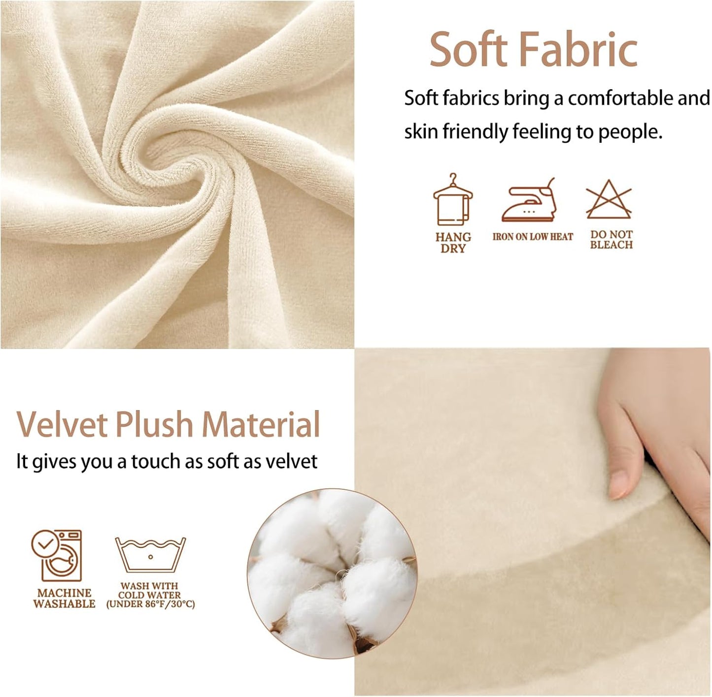 Dining Chair Covers, Stretch Removable Washable Kitchen Chair Covers Set of 4, Soft Dining Chair Slipcovers Protectors, Seat Covers for Dining Room Chairs (Set of 4, Beige)