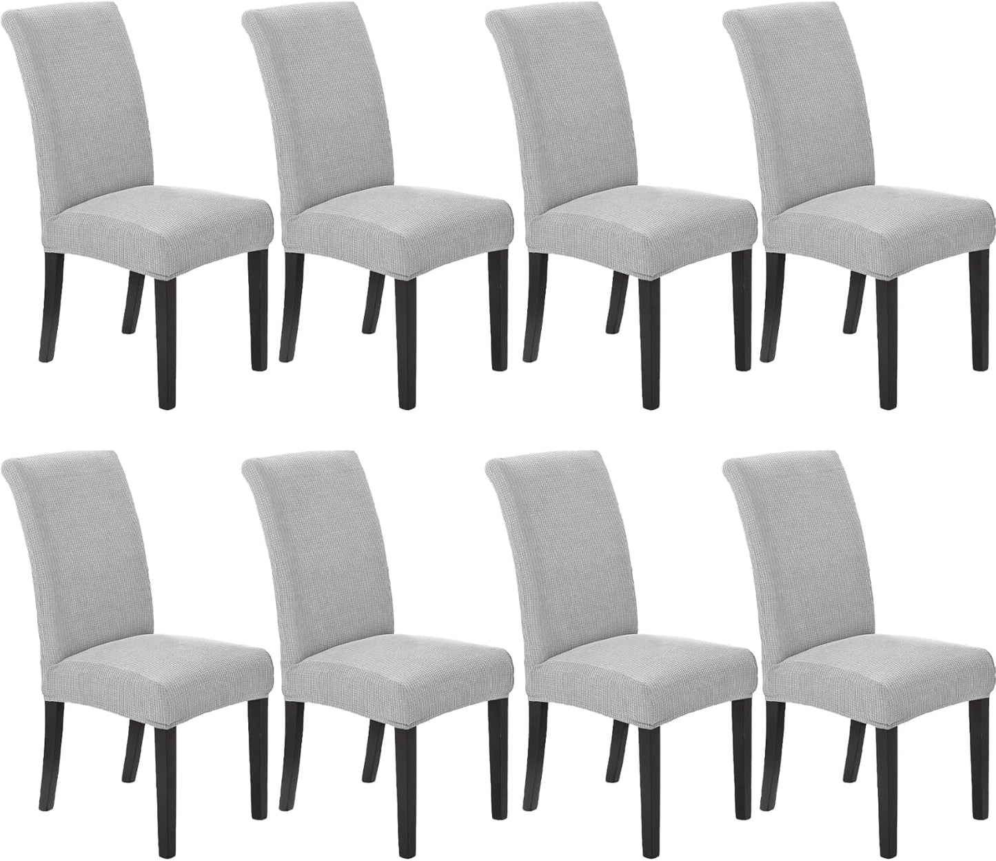 Howhic Stretch Chair Covers for Dining Room Set of 4, Removable Washable Dining Room Chair Covers, Dining Chair Slipcovers Seat Protector, Great for Home and Banquet Decoration (Ivory, 4 Pack)