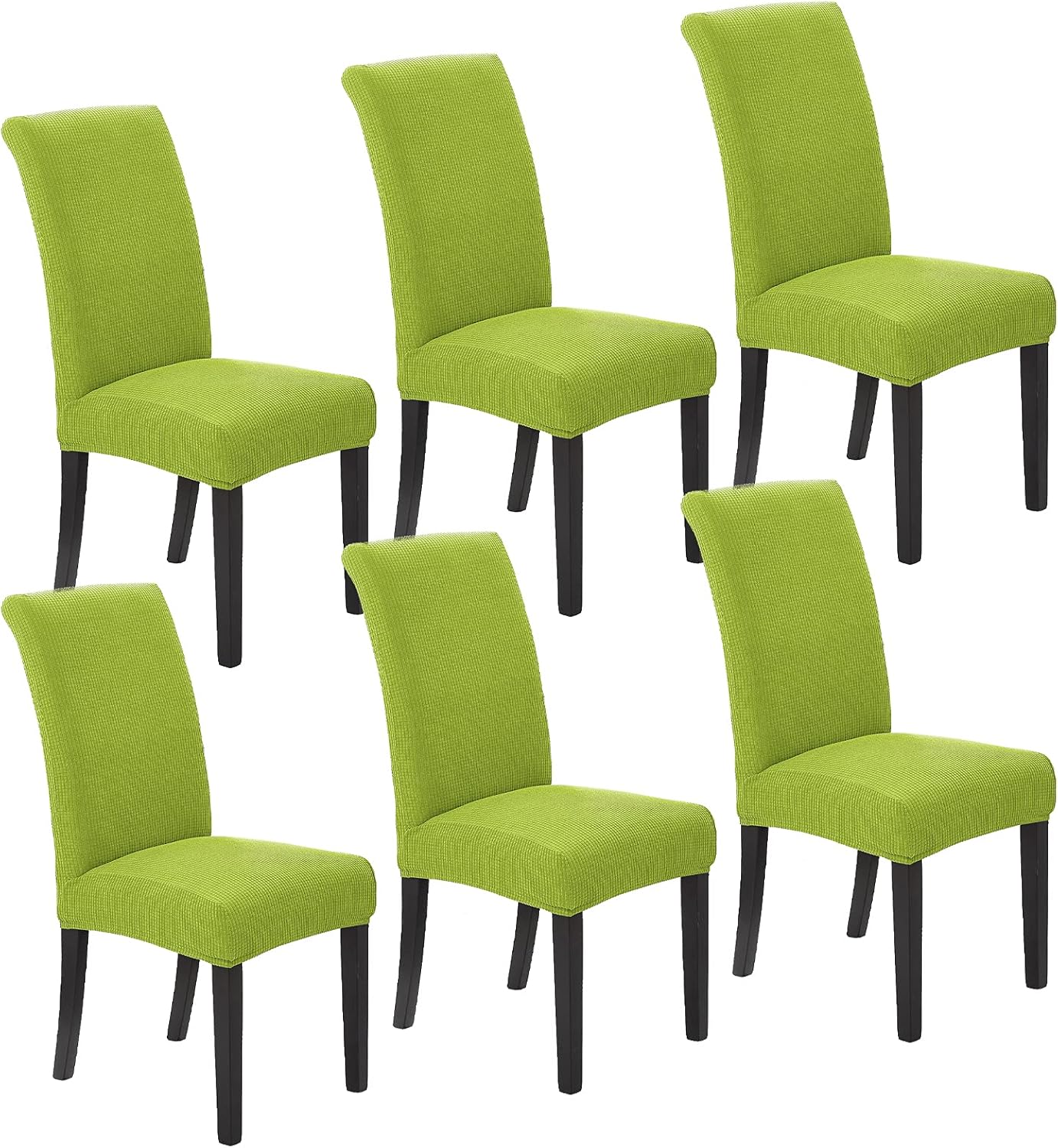 Howhic Stretch Chair Covers for Dining Room Set of 4, Removable Washable Dining Room Chair Covers, Dining Chair Slipcovers Seat Protector, Great for Home and Banquet Decoration (Ivory, 4 Pack)
