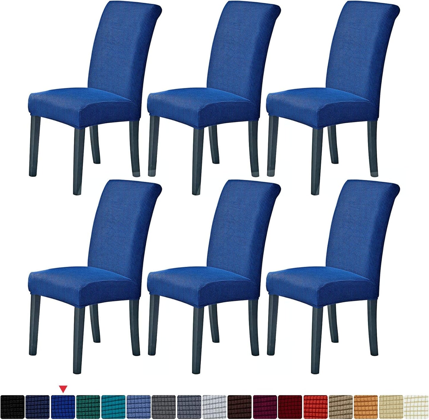 Howhic Stretch Chair Covers for Dining Room Set of 4, Removable Washable Dining Room Chair Covers, Dining Chair Slipcovers Seat Protector, Great for Home and Banquet Decoration (Ivory, 4 Pack)
