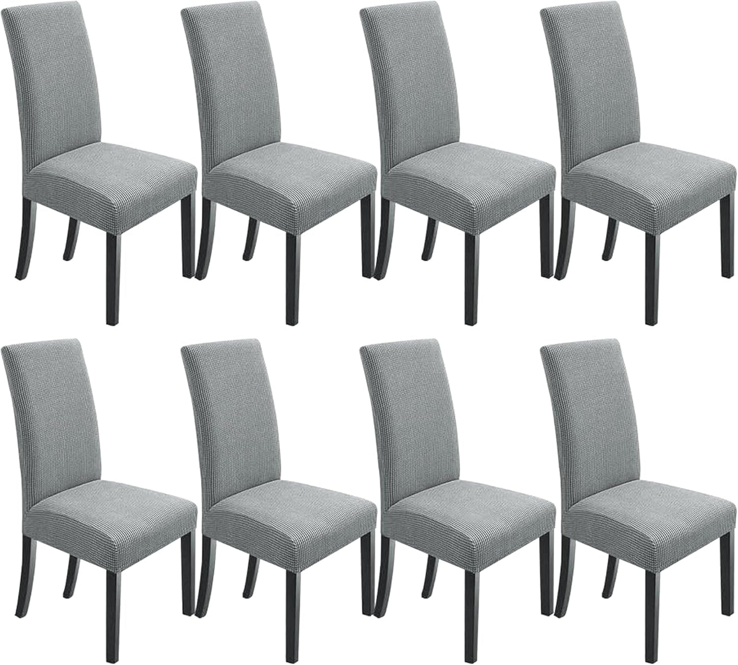 NORTHERN BROTHERS Dining Room Chair Covers Set of 6, Removable Washable Chair Covers for Dining Chairs Stretch Parson Chair Slipcover, Khaki