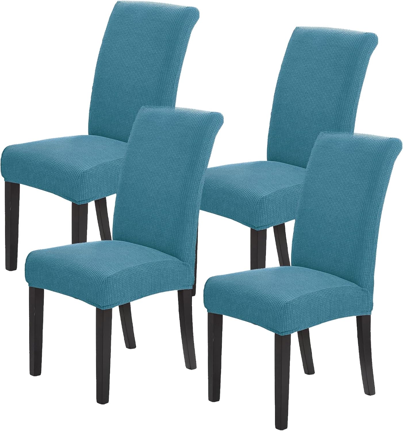 Howhic Stretch Chair Covers for Dining Room Set of 4, Removable Washable Dining Room Chair Covers, Dining Chair Slipcovers Seat Protector, Great for Home and Banquet Decoration (Ivory, 4 Pack)